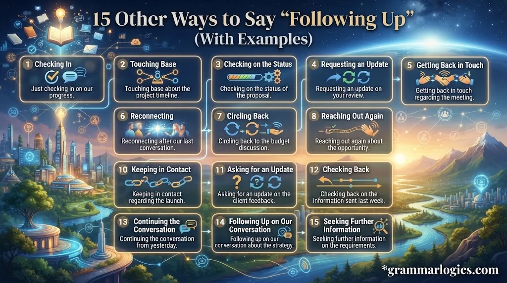 15 Other Ways to Say “Following Up” (With Examples)