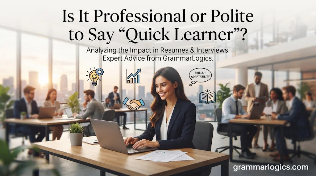 Is It Professional or Polite to Say “Quick Learner”?