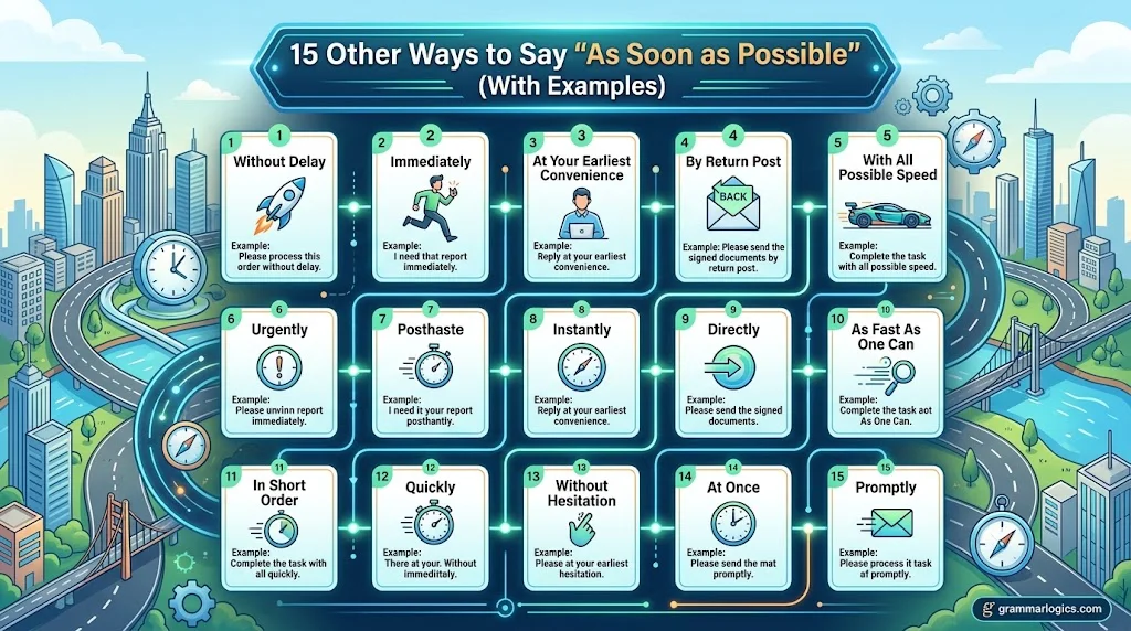 15 Other Ways to Say “As Soon as Possible” (With Examples)