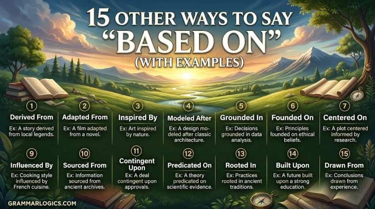 15 Other Ways to Say “Based On” (With Examples)