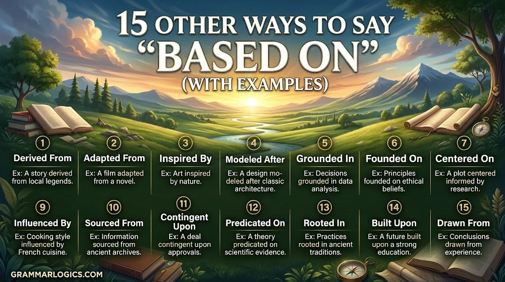 15 Other Ways to Say “Based On” (With Examples)