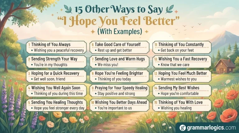 Other Ways to Say “I Hope You Feel Better”
