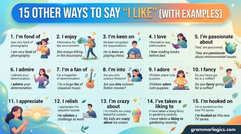 15 Other Ways to Say “I Like” (With Examples)