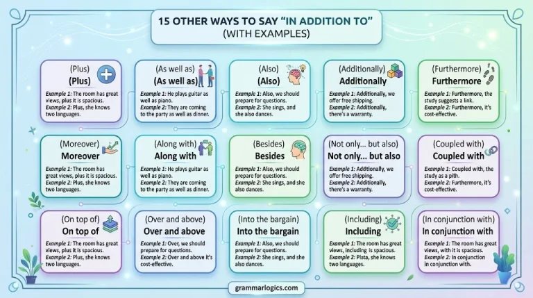 15 Other Ways to Say “In Addition To” (With Examples)