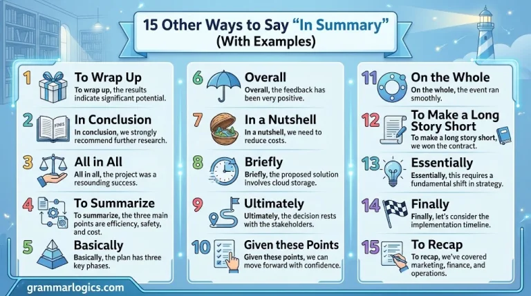 15 Other Ways to Say “In Summary” (With Examples)