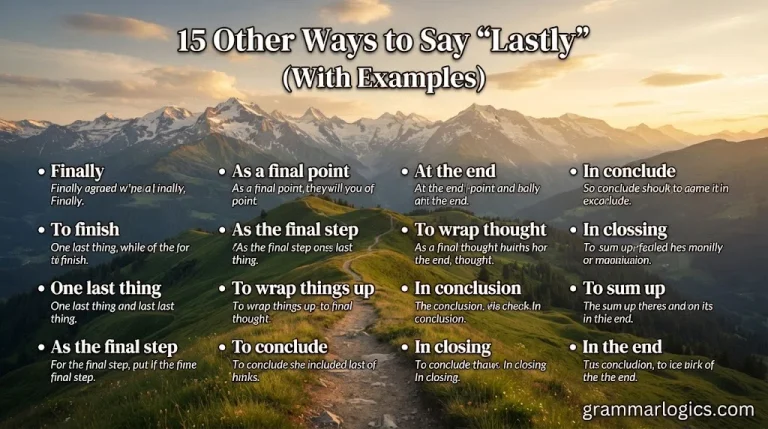 15 Other Ways to Say “Lastly” (With Examples)
