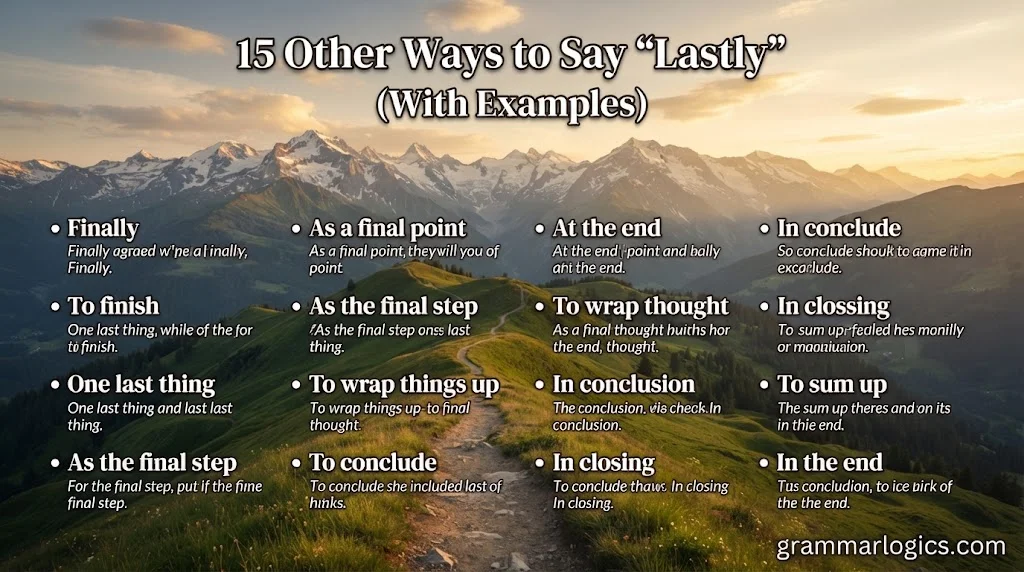 15 Other Ways to Say “Lastly” (With Examples)