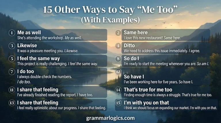 15 Other Ways to Say “Me Too” (With Examples)