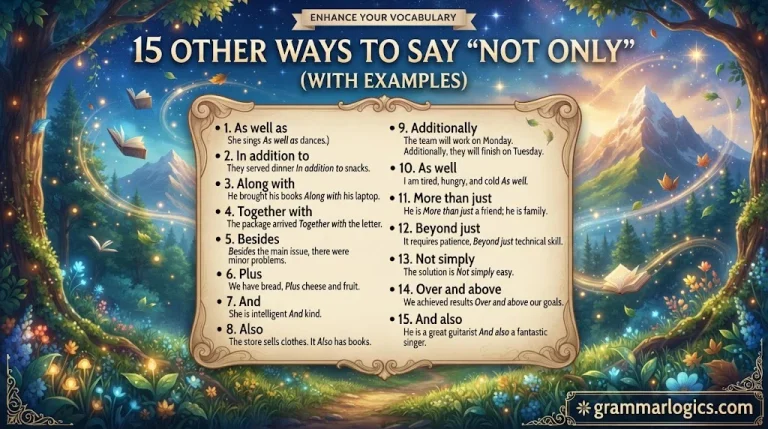 Other Ways to Say “Not Only”