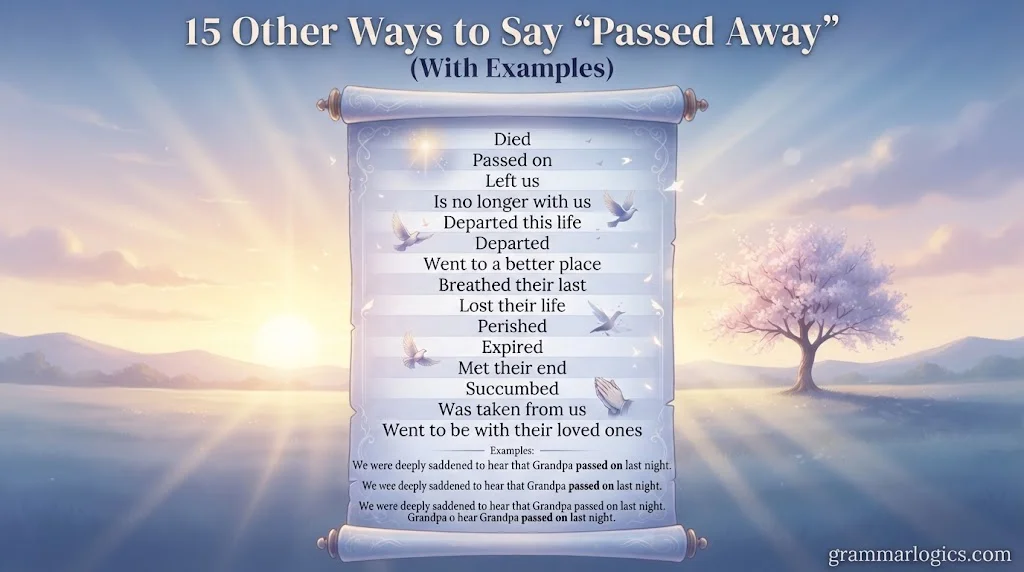 Other Ways to Say “Passed Away”