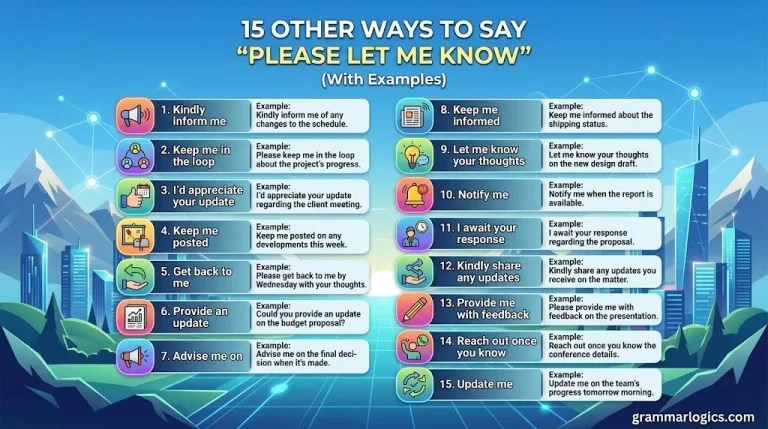 15 Other Ways to Say “Please Let Me Know” (With Examples)