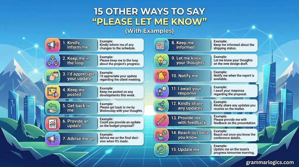 15 Other Ways to Say “Please Let Me Know” (With Examples)