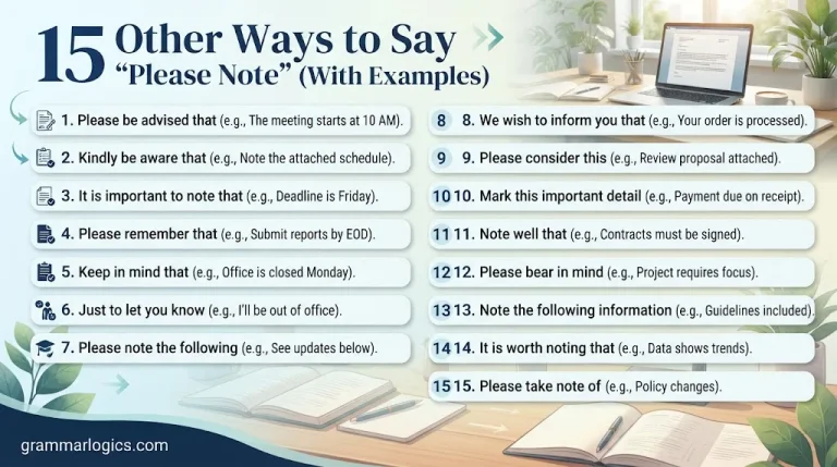 15 Other Ways to Say “Please Note” (With Examples)