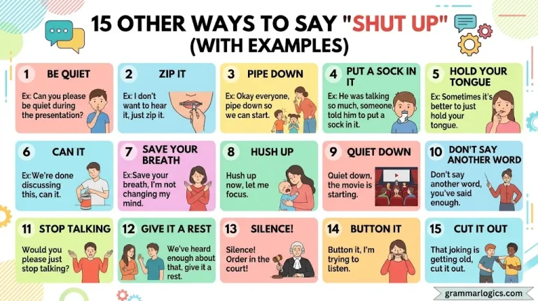 15 Other Ways to Say “Shut Up” (With Examples)