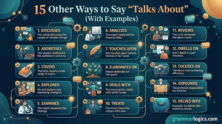 15 Other Ways to Say “Talks About” (With Examples)