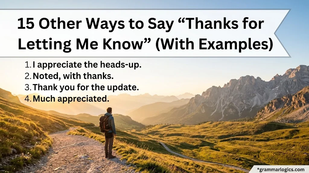 15 Other Ways to Say “Thanks for Letting Me Know” (With Examples)