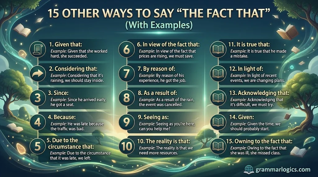 15 Other Ways to Say “The Fact That” (With Examples)