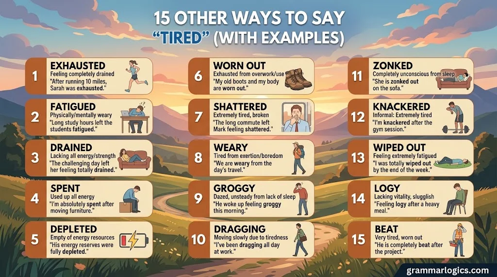 15 Other Ways to Say “Tired” (With Examples)