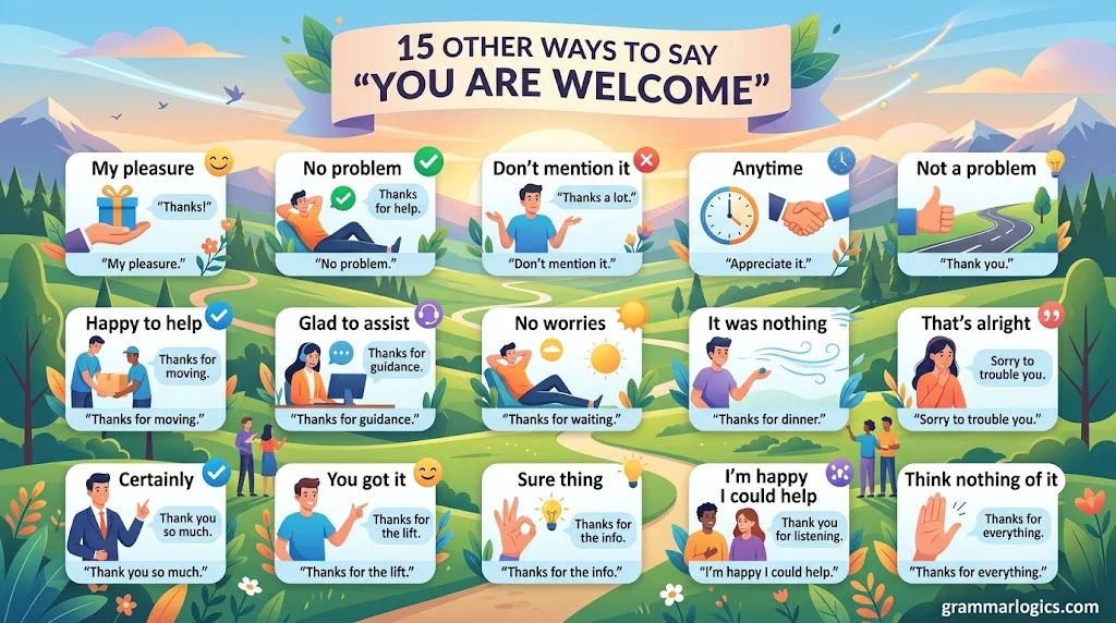 Other Ways to Say “You Are Welcome”